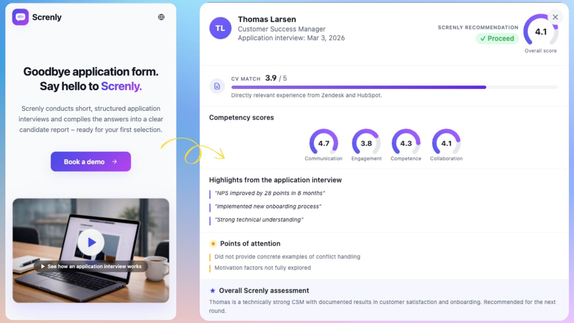 Screnly — AI Interview Evaluation Platform for Businesses